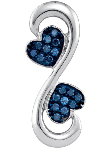 1-4CTW-Diamond FASHION BLUE PENDANT