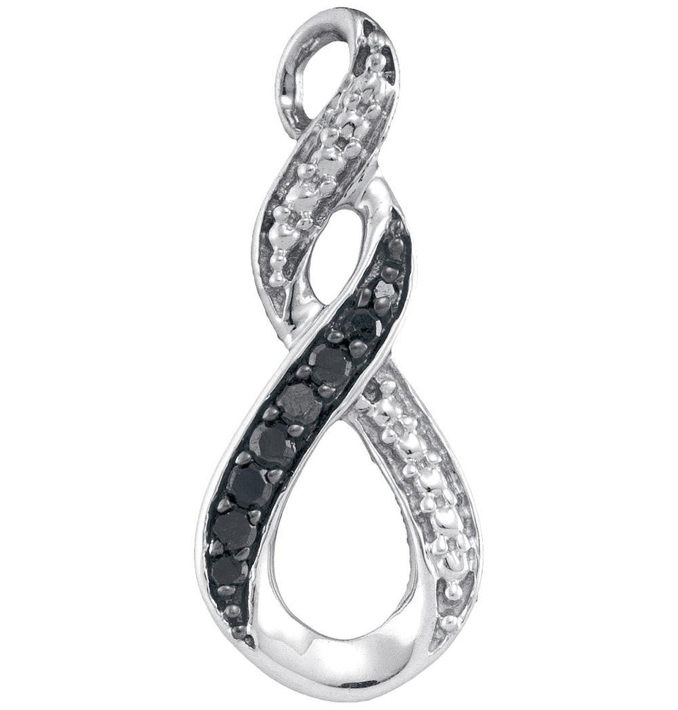 1-12CTW-Diamond BLACK  PENDANT