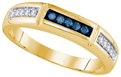 1-4CTW-Diamond FASHION BLUE BAND