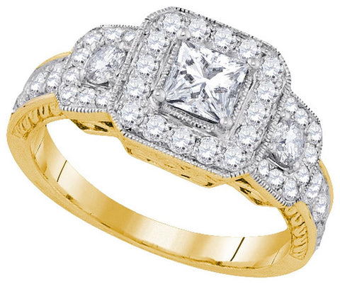 1 1-2CTW-Diamond 1-2CT-CPR BRIDAL RING