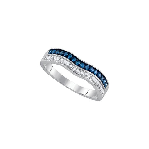 1-4CTW-Diamond BLUE  BAND