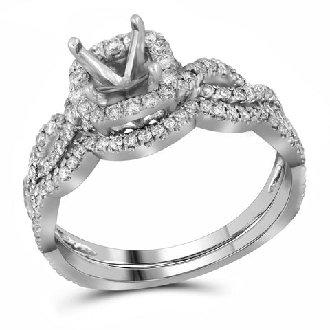 5-8CTW-Diamond SEMI-MOUNT BRIDAL SET