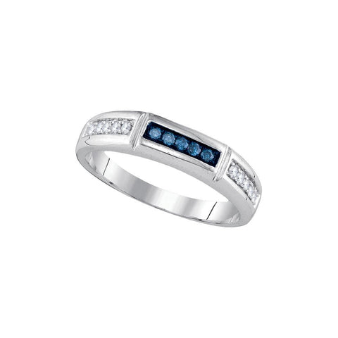 1-4CTW-Diamond FASHION BLUE BAND