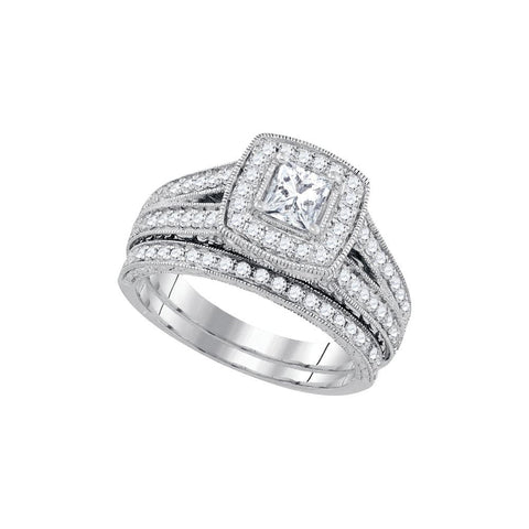 1 1-4CTW-Diamond 1-2CT-CPR BRIDAL SET