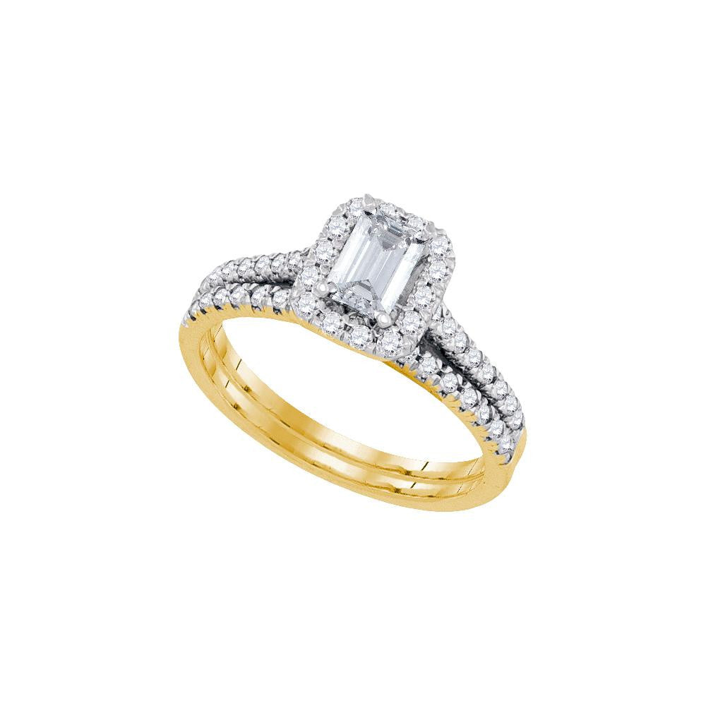 1 1-5CTW-Diamond 3-4CT-CEME BRIDAL SET