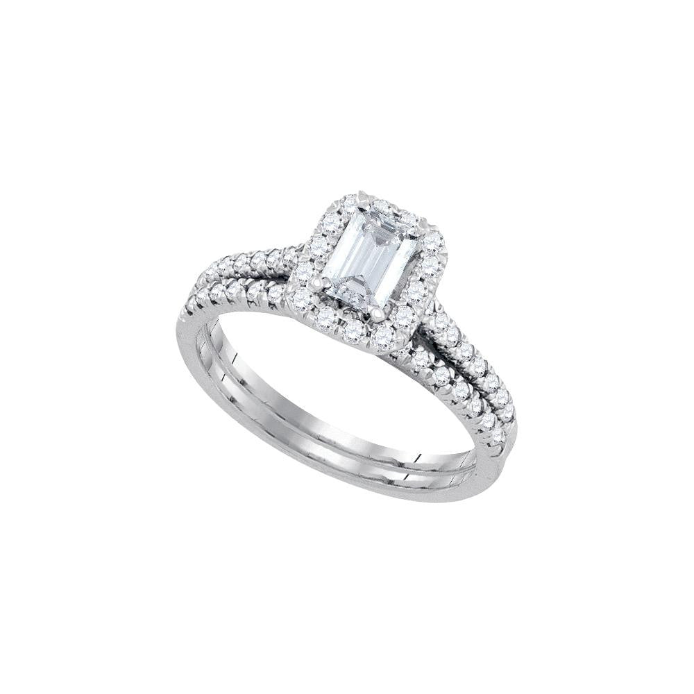 1 1-5CTW-Diamond 3-4CT-CEME BRIDAL SET