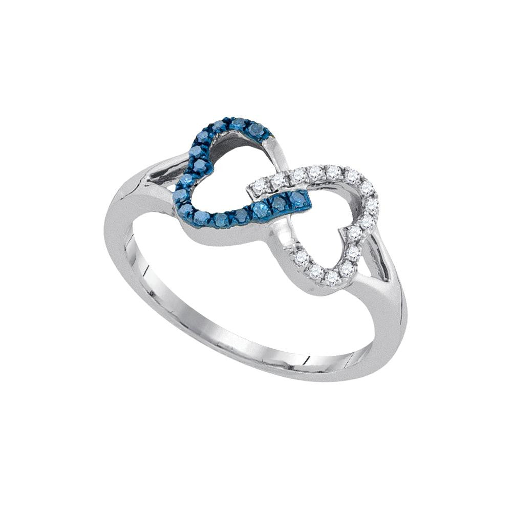 1-6CTW-Diamond FASHION BLUE RING