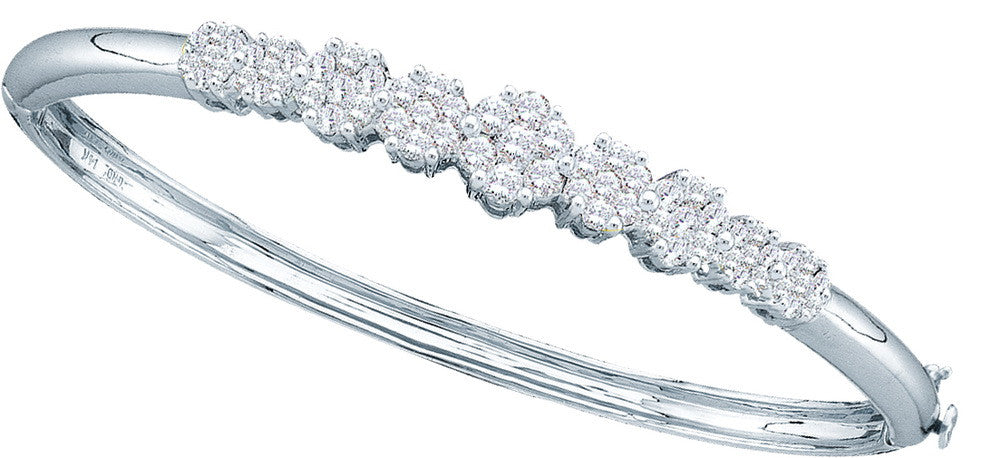 2 CTW-Diamond FLOWER BANGLE