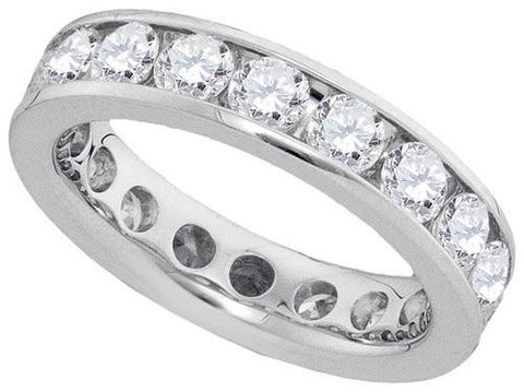 14KT White Gold 3.00CTW DIAMOND MACHINE-SET BAND