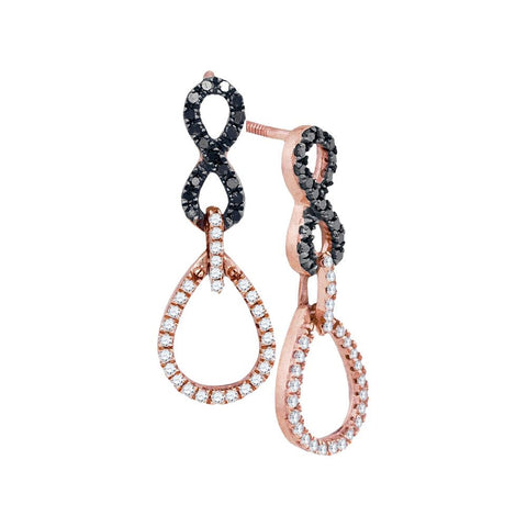 1-2CTW-Diamond FASHION BLACK EARRING