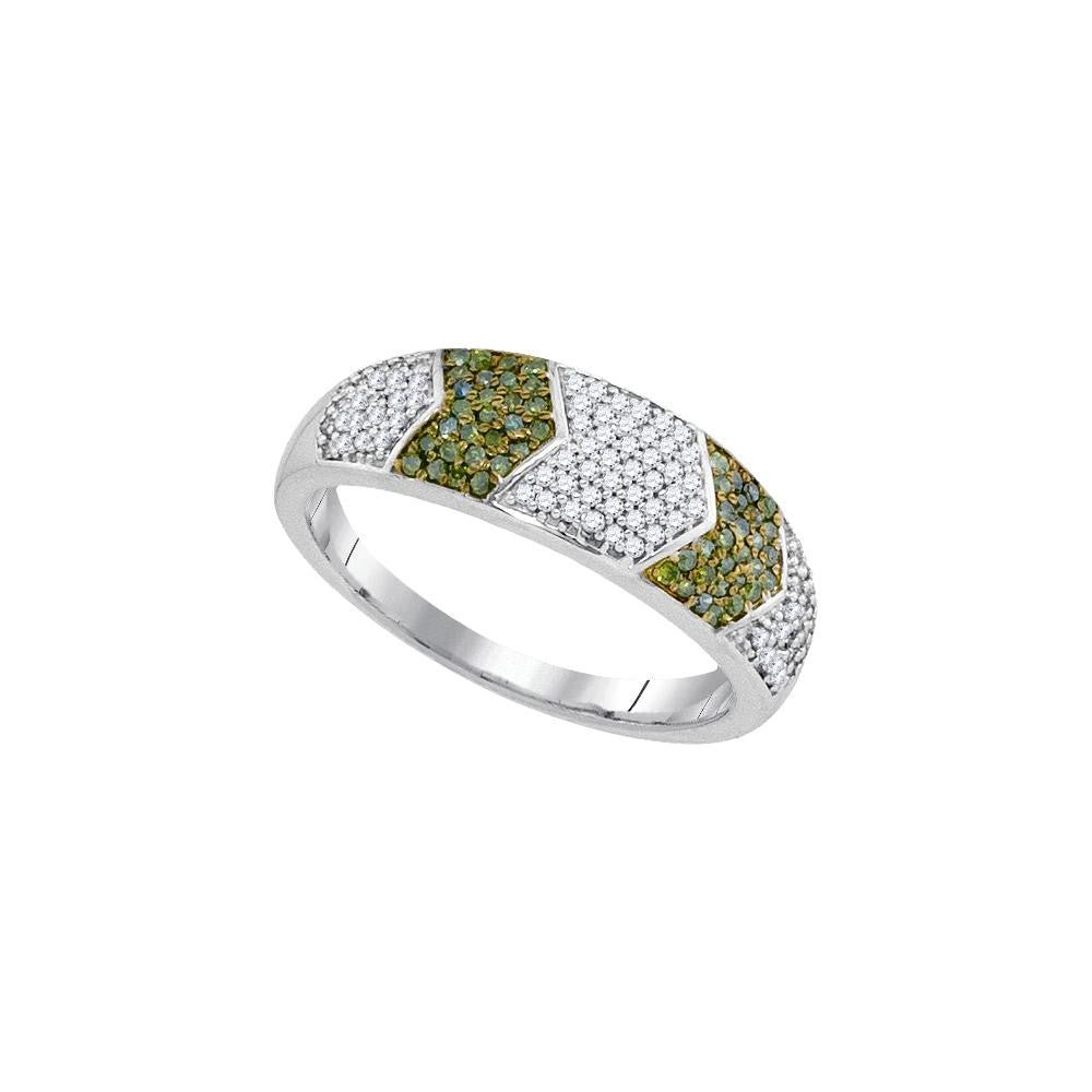 1-3CTW-Diamond MICRO-PAVE GREEN RING