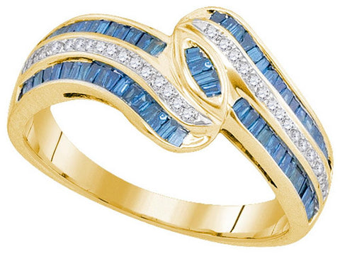 5-8CTW-Diamond FASHION BLUE RING