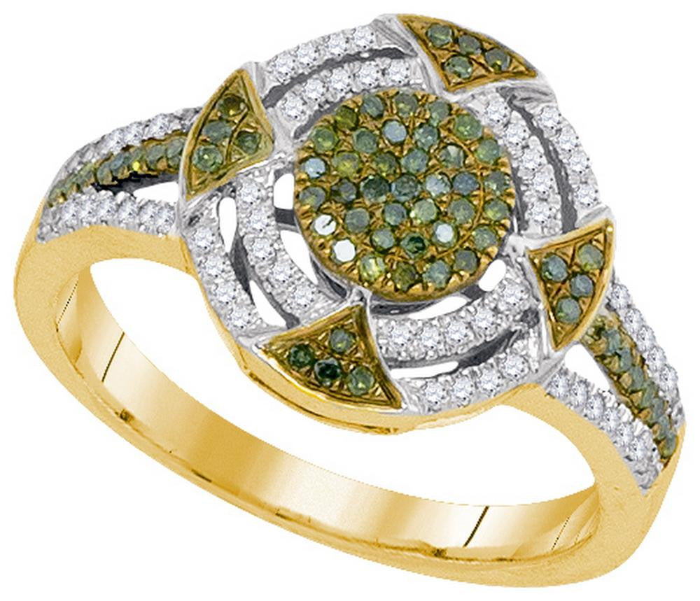 1-3CTW-Diamond MICRO-PAVE GREEN RING