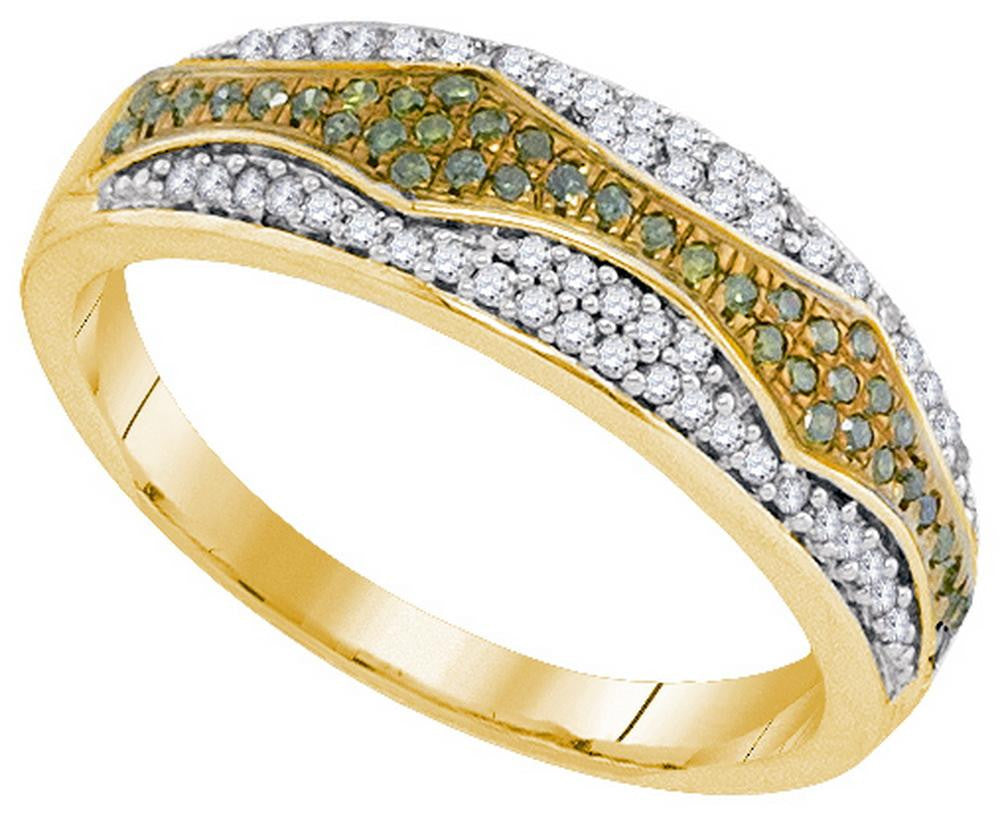 1-3CTW-Diamond MICRO-PAVE GREEN RING