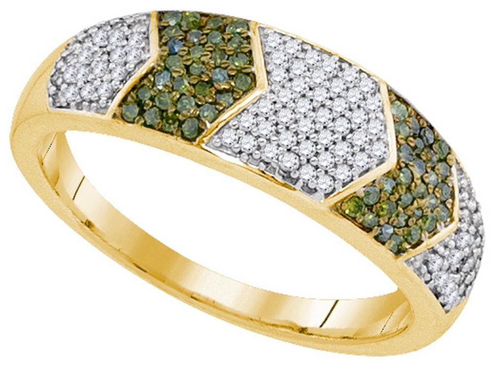 1-3CTW-Diamond MICRO-PAVE GREEN RING