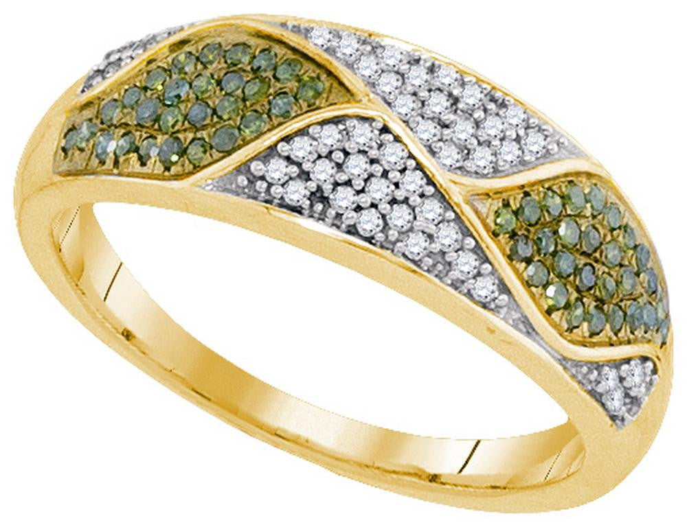 1-4CTW-Diamond MICRO-PAVE GREEN RING