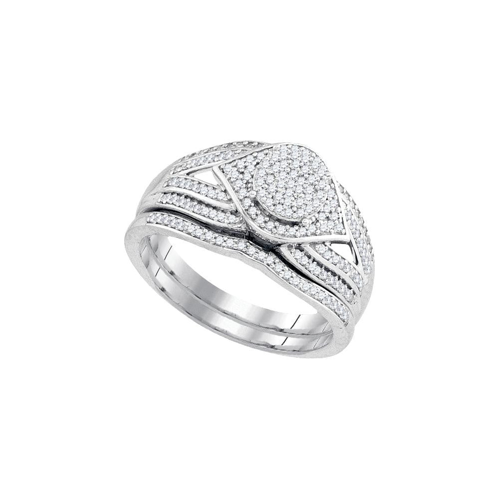 3-8CTW-Diamond MICRO-PAVE BRIDAL RING