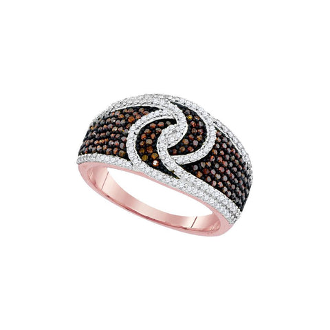 3-4CTW-Diamond MICRO-PAVE RED RING