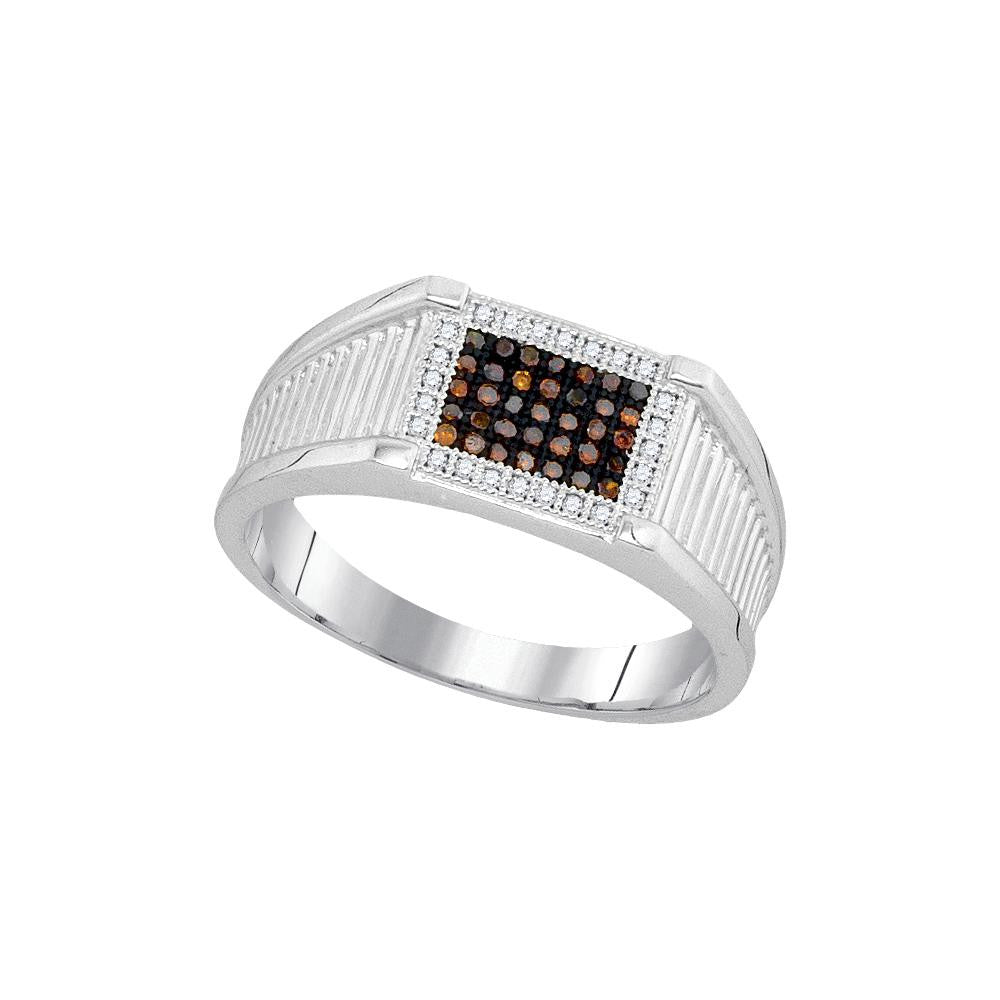 1-5CT-Diamond MENS RED RING