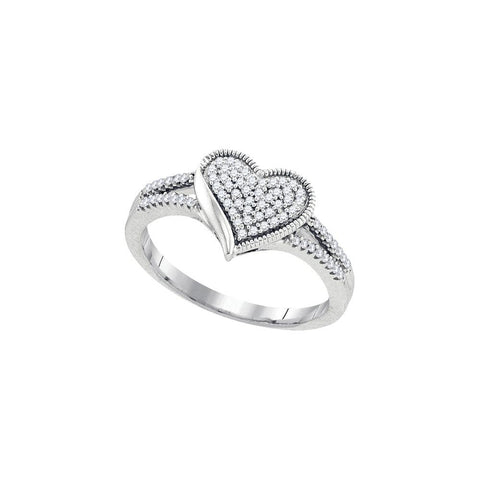 1-5CTW-Diamond MOCRO-PAVE HEART RING