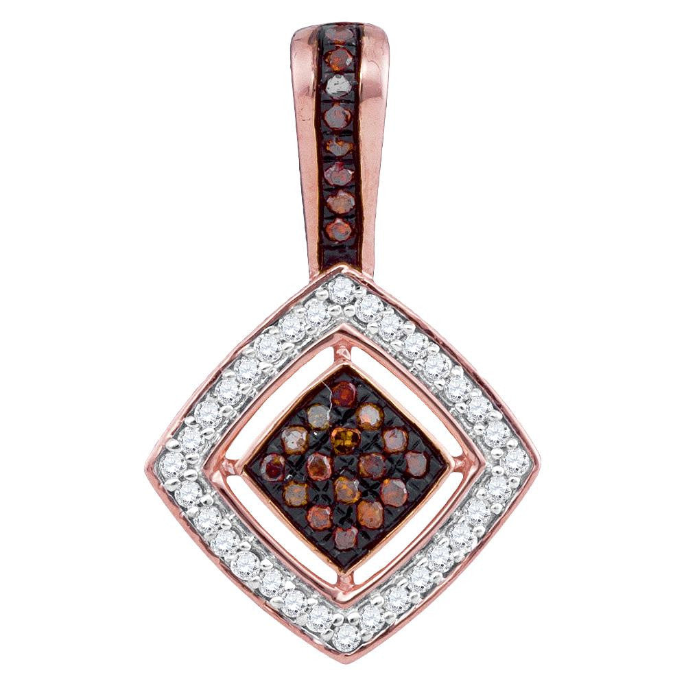 1-6CTW-Diamond MICRO-PAVE RED PENDANT