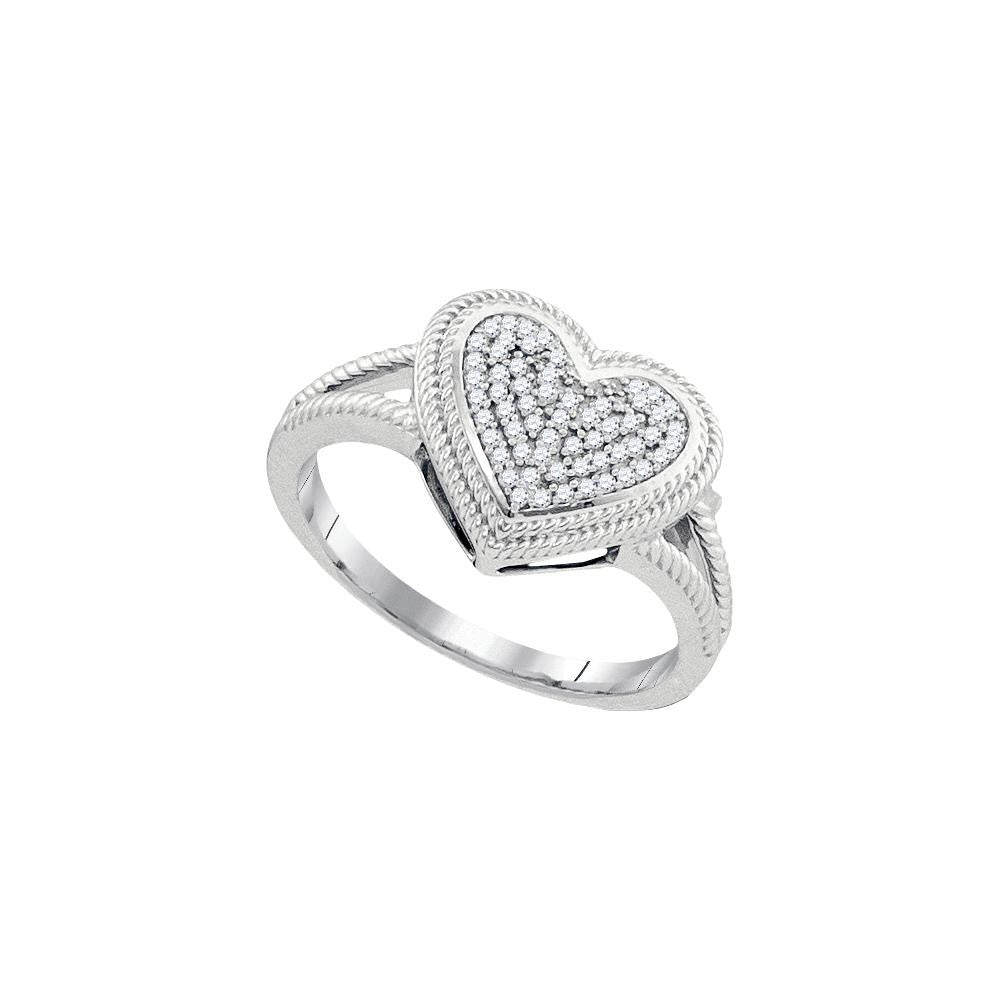 1-6CTW-Diamond MICRO-PAVE HEART RING