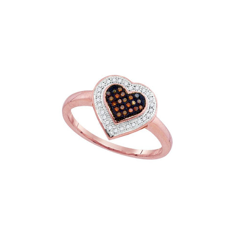 1-6CTW-Diamond RED MICRO-PAVE HEART RING