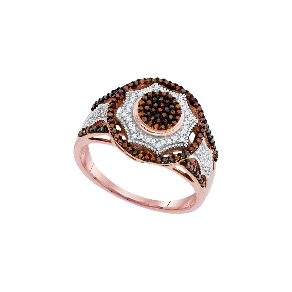 3-8CTW-Diamond MICRO-PAVE RED RING