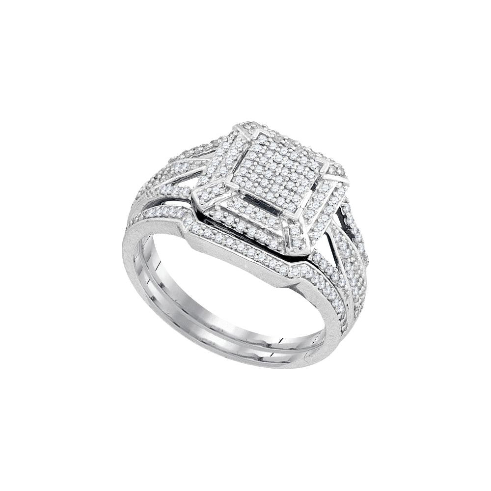 1-2CTW-Diamond MIRO-PAVE BRIDAL SET