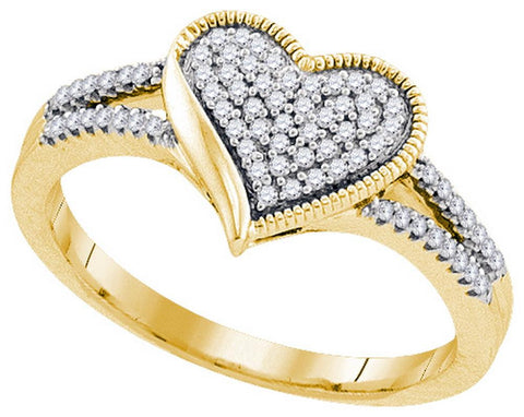 1-5CTW-Diamond MOCRO-PAVE HEART RING