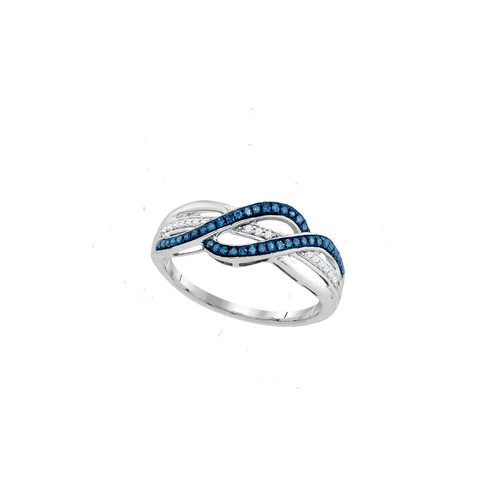 1-5CTW-Diamond FASHION BLUE RING