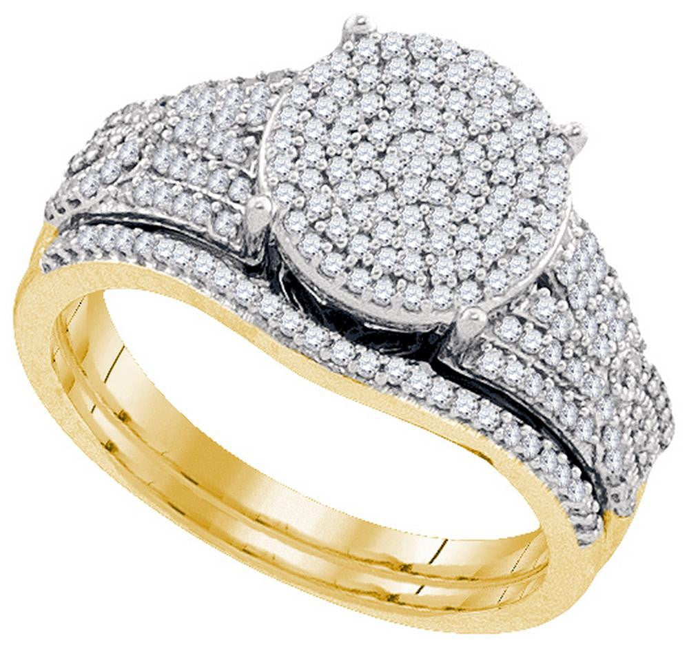 1-2CTW-Diamond MIRO-PAVE BRIDAL SET