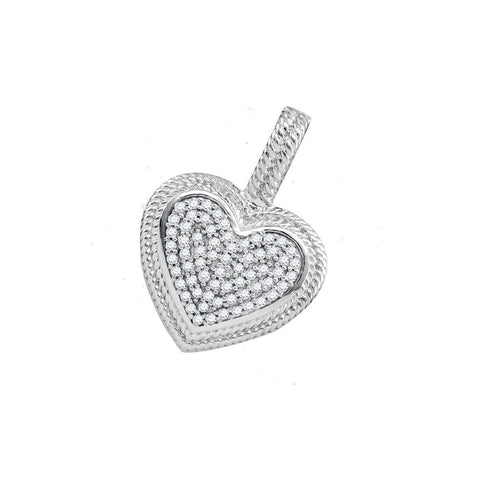 1-6CTW-Diamond MICRO-PAVE HEART PENDANT