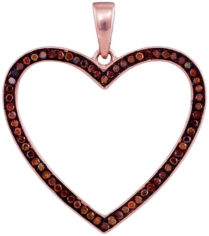 1-5CTW-Diamond HEART RED PENDANT