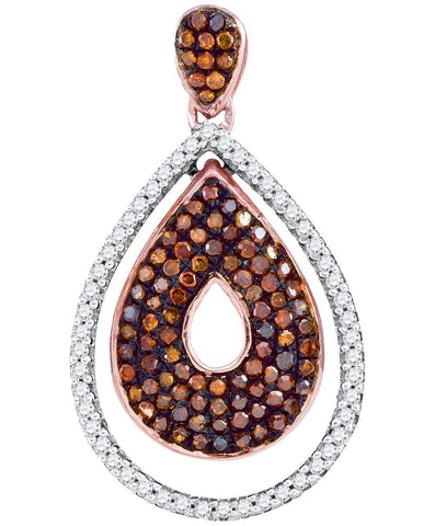 1-3CTW-Diamond MICRO-PAVE RED PENDANT