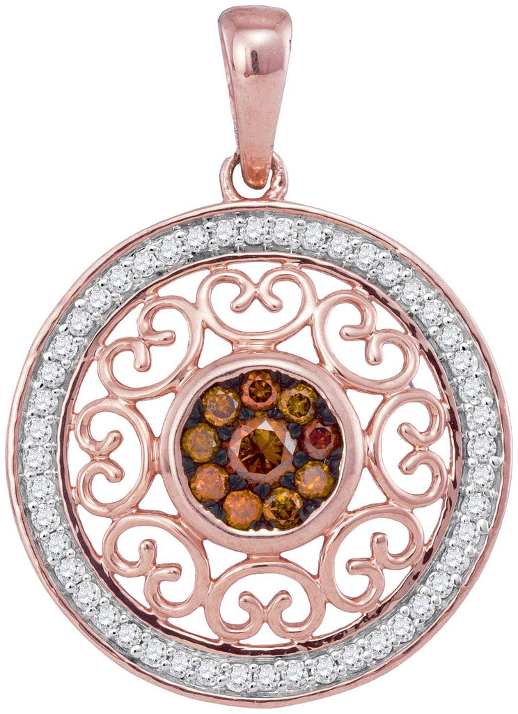 1-3CTW-Diamond MICRO-PAVE RED PENDANT