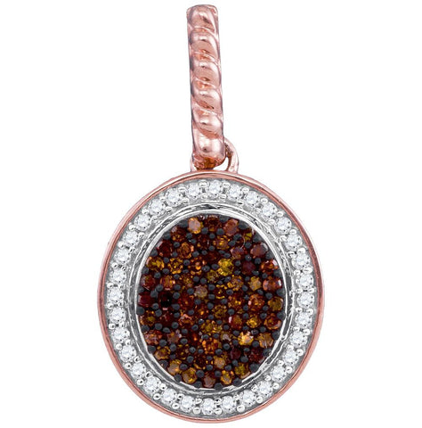 1-4CTW-Diamond MICRO-PAVE RED PENDANT