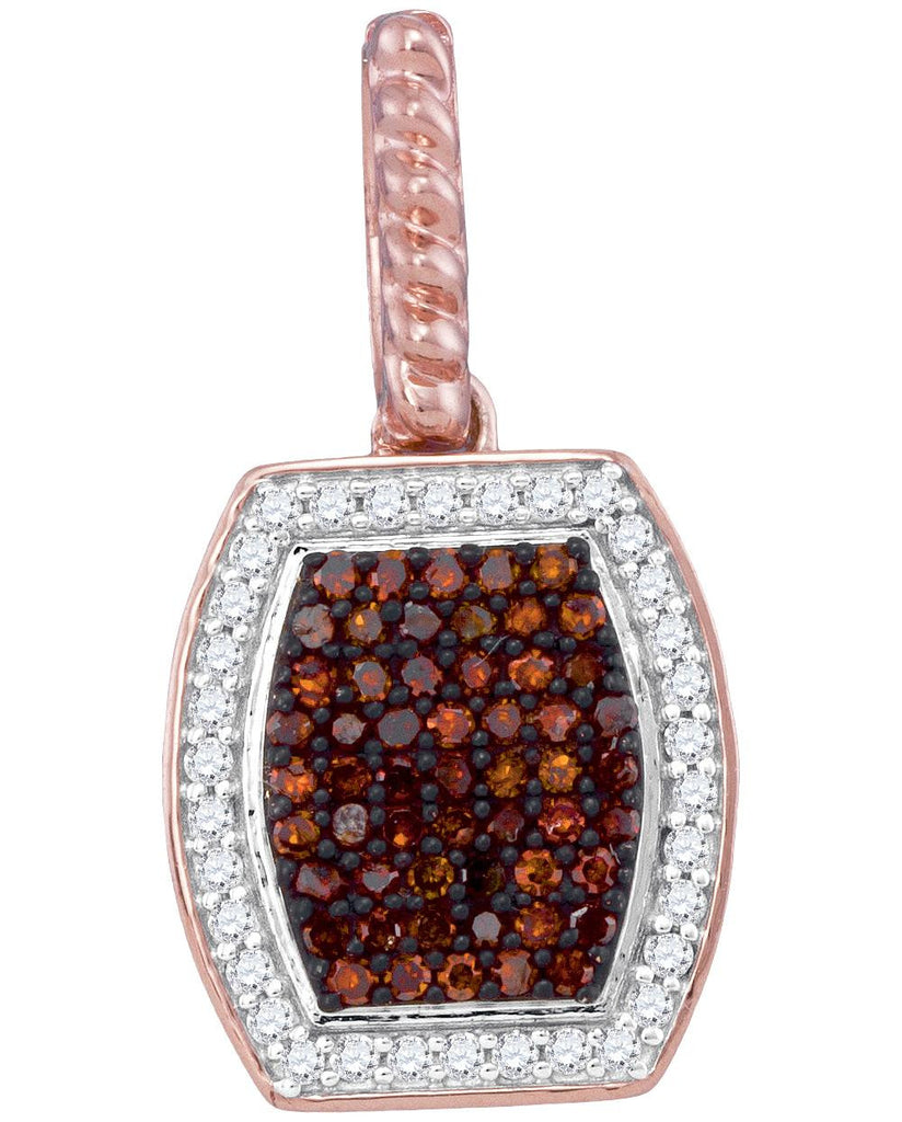 1-4CTW-Diamond MICRO-PAVE RED PENDANT