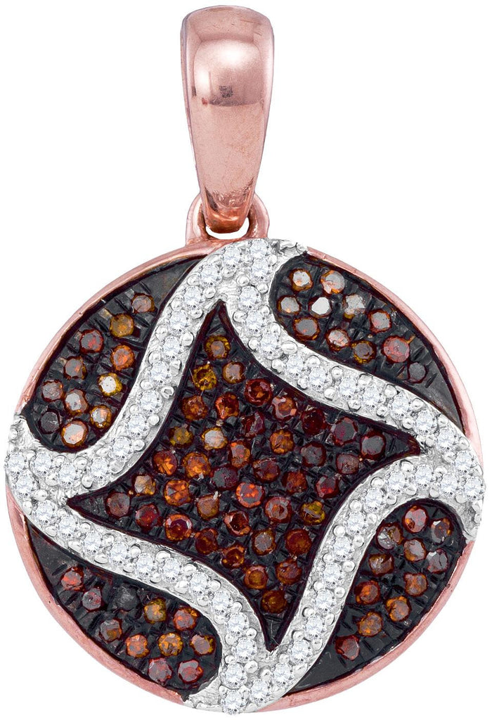 1-3CTW-Diamond MICRO-PAVE RED PENDANT