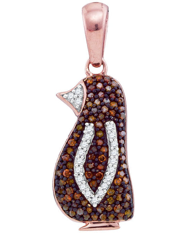 1-4CTW-Diamond MICRO-PAVE RED PENDANT