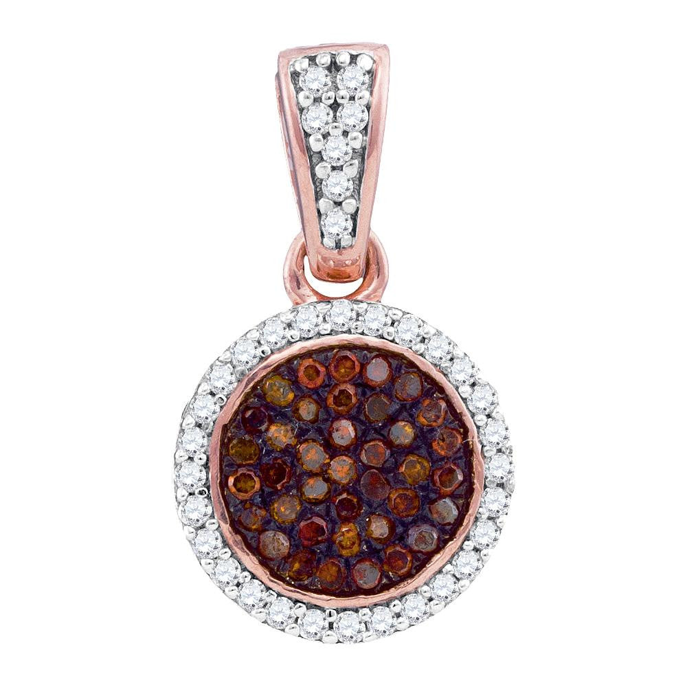 1-4CTW-Diamond MICRO-PAVE RED PENDANT