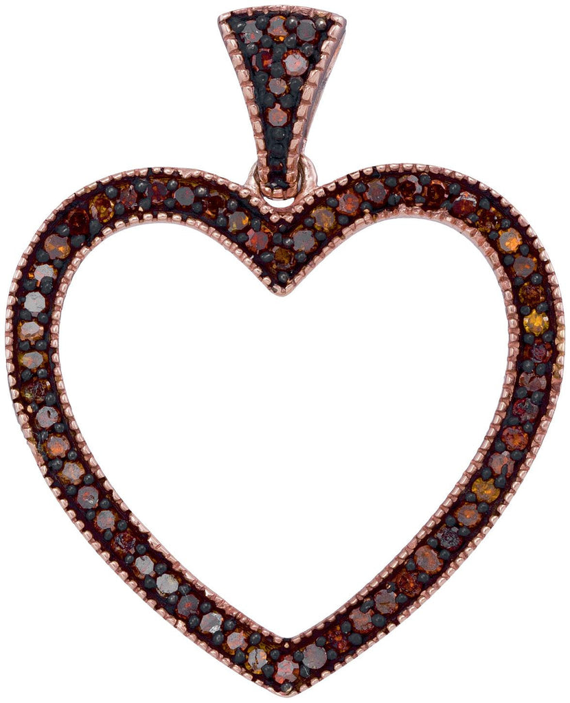 1-5CTW-Diamond HEART RED PENDANT