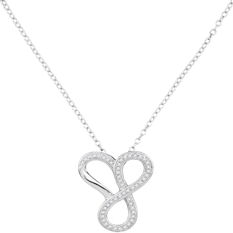 1-6CTW-Diamond HEART NECKLACE