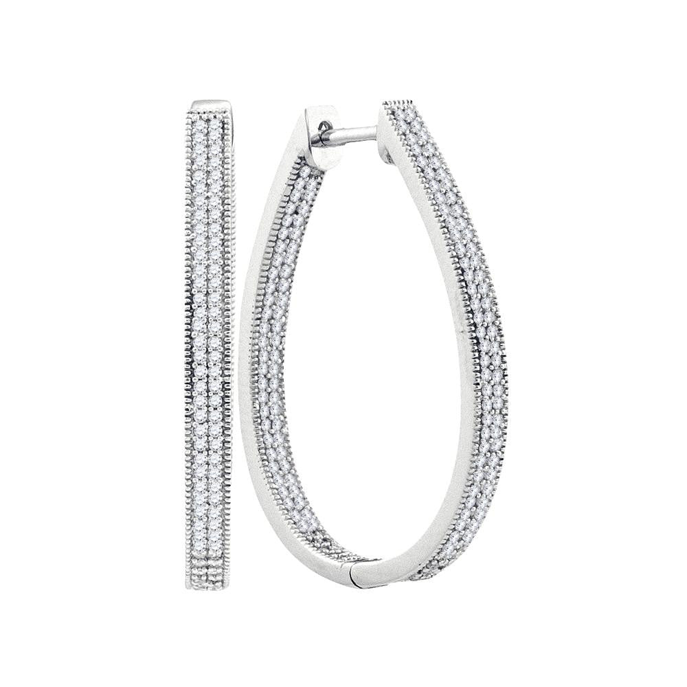 1 CTW-Diamond FASHION HOOPS