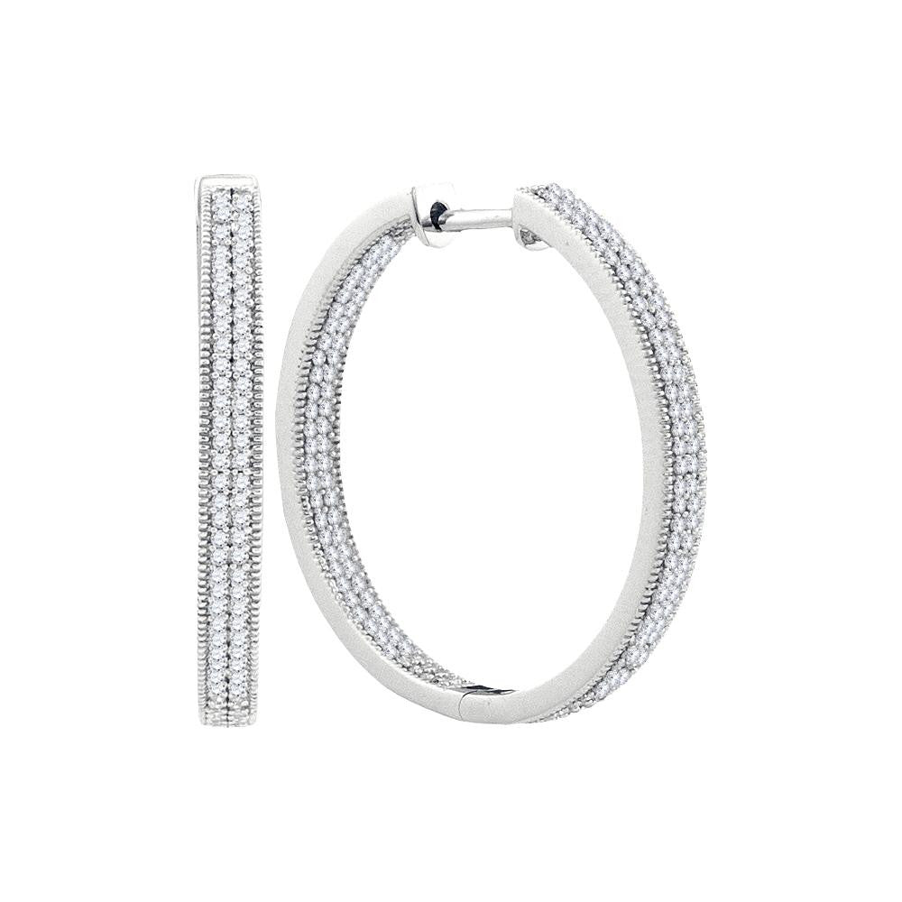 1 CTW-Diamond FASHION HOOPS