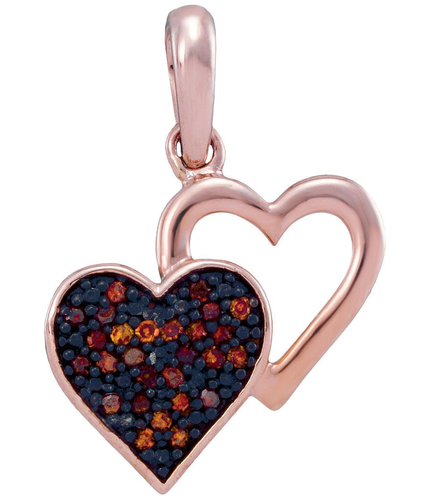 1-12CTW-Diamond HEART RED PENDANT