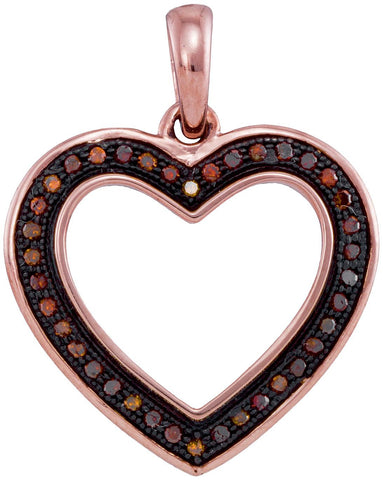 1-10CTW-Diamond HEART RED PENDANT