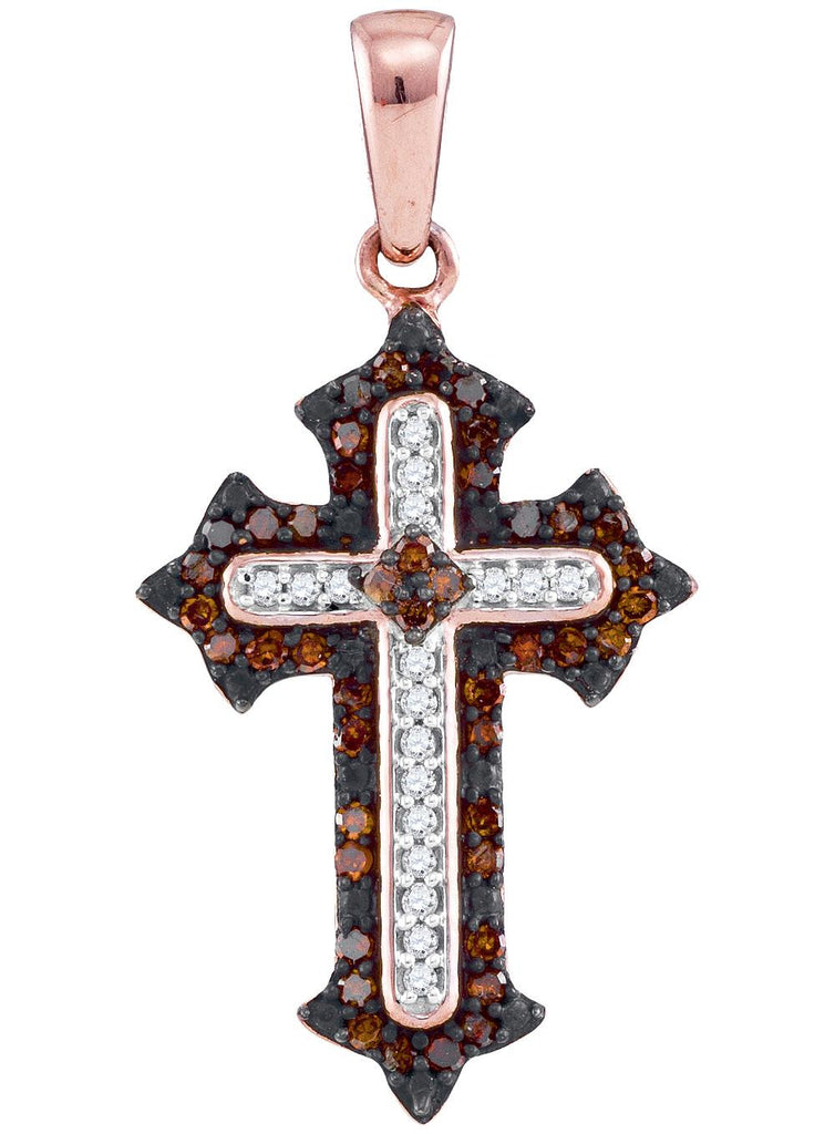 1-5CTW-Diamond CROSS RED PENDANT