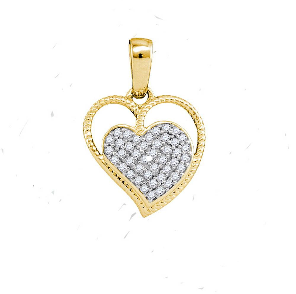 1-10CTW-Diamond MICRO-PAVE HEART PENDANT