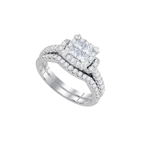 1 1-4CTW-Diamond INVISIBLE BRIDAL SET